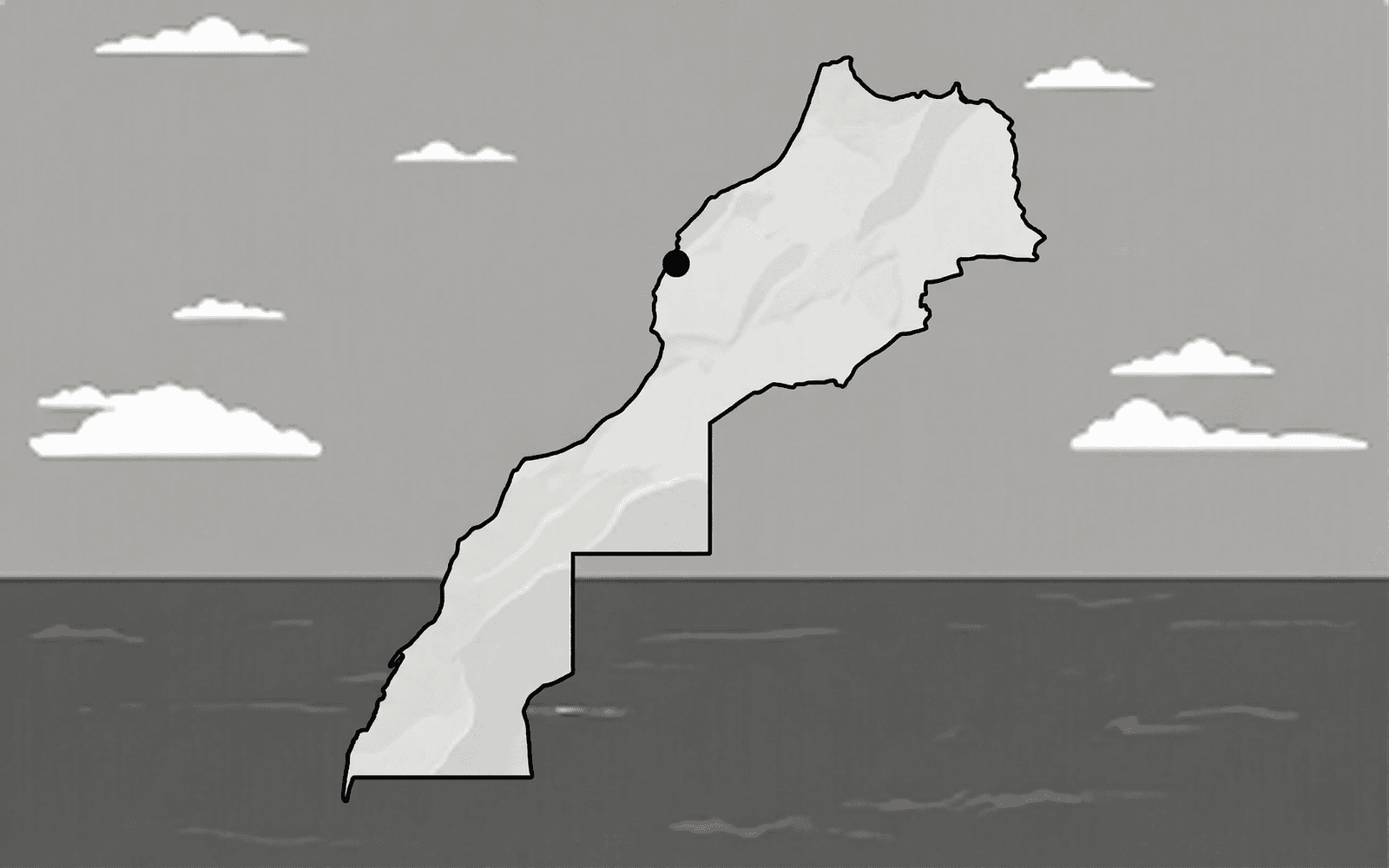 Carte du Maroc - Cap Beddouza, Oualidia